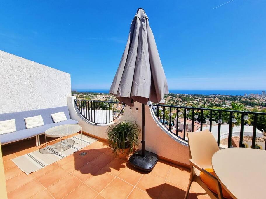 Flamingo Apartment - Imperial Park - Sea View, 6 Pools, Terrace カルプ エクステリア 写真